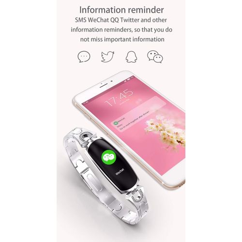  XHBYG Smart Bracelet Women Smart Band Fitness Tracker Heart Rate Blood Pressure Smart Watch for iOS Android Smart Bracelet Ladies