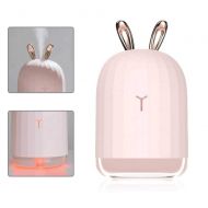 XHH Ultrasonic air humidifier, Mini USB Household Humidifier Desktop Nebulizer Aromatherapy Essential Oil Diffuser,Pink