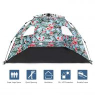 XHiro Pop Up Beach Tent Sun Shelter,Protable 3-4 Person Sun Shade with Easy Setup and Sun Protection for Kids,Family