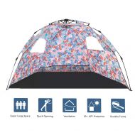 XHiro Pop Up Beach Tent Sun Shelter,Protable 3-4 Person Sun Shade with Easy Setup and Sun Protection for Kids,Family