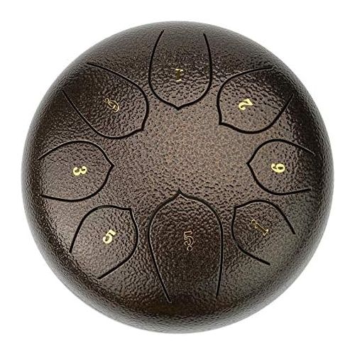  [아마존베스트]XIANLIAN Steel Tongue Drum, Essential Drum Instrument Steel Tongue Drum, New 6 Inch 8 Tone Essential Drum, Yoga Accessories, Quiet Drum, Spiritual Gifts