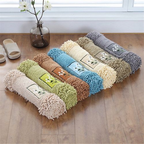  XIAOAI HOME Simple Modern Cotton Chenille Cloth Embroidery Thickening Absorbent Oval Non-Slip mats Door mats Bathroom rugss 23 x 35 inch Approx