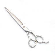 XIAOF-Shears Hairdressing Tool 440C Steel Pet Grooming Straight Flat Shear,New Style 7.0 Inch Pet Scissors Scissors (Color : Silver)