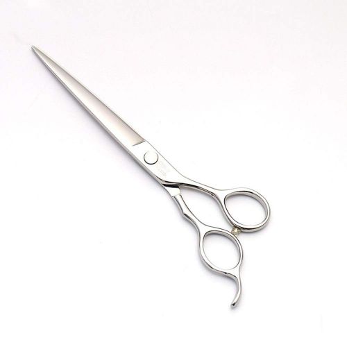  XIAOF-Shears Hairdressing Tool 440C Steel Pet Grooming Straight Flat Shear,New Style 7.0 Inch Pet Scissors Scissors (Color : Silver)