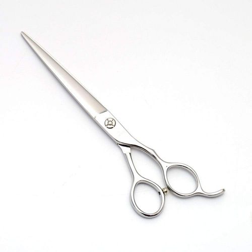 XIAOF-Shears Hairdressing Tool 440C Steel Pet Grooming Straight Flat Shear,New Style 7.0 Inch Pet Scissors Scissors (Color : Silver)