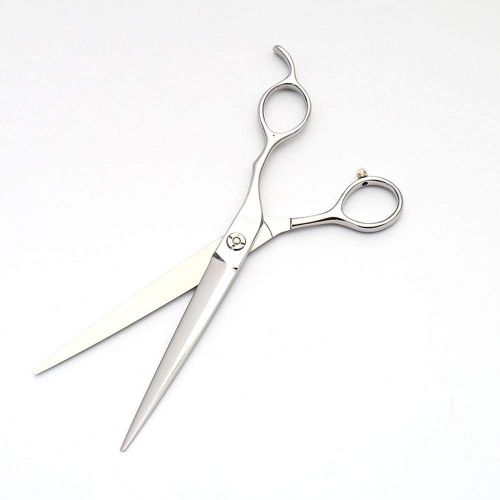  XIAOF-Shears Hairdressing Tool 440C Steel Pet Grooming Straight Flat Shear,New Style 7.0 Inch Pet Scissors Scissors (Color : Silver)