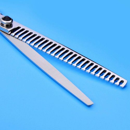  XIAOF-Shears Hairdressing Tool 8-inch Fish Bone Pet Scissors, High-end Pet Hair Scissors,Stainless Steel Pet Hair Scissors Scissors (Color : Silver)