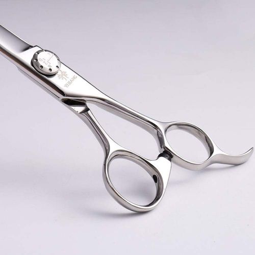  XIAOF-Shears Hairdressing Tool 440C Stainless Steel Pet Grooming Shears7 Inch Pet Scissors Scissors (Color : Silver)