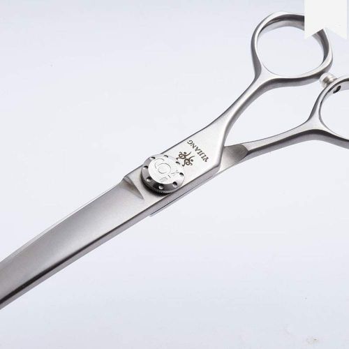  XIAOF-Shears Hairdressing Tool 6.5 Inch Stainless Steel Pet Scissors, Dog Shape Warping Machete Stainless Scissors (Color : Silver)