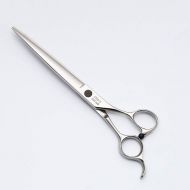 XIAOF-Shears Hairdressing Tool 7 Inch Hair Straight Beautician Flat Shear,New Pet Scissors 440C Stainless Steel Dog Shaving Tools Scissors (Color : Silver)