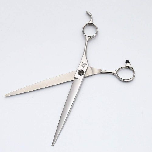  XIAOF-Shears Hairdressing Tool 7 Inch Hair Straight Beautician Flat Shear,New Pet Scissors 440C Stainless Steel Dog Shaving Tools Scissors (Color : Silver)