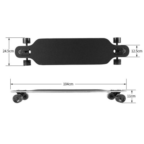  XIAOJIE Skateboard Long Board Anfaenger Double Kick Skill Ahorn Deck