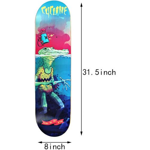  XIAOJIE Skateboard Longboard Erwachsene Kinder Skateboard Maple Deck Doppelte Trittfahigkeiten