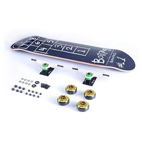  XIAOJIE DurchfueHren Erwachsene KindskateboarddeckdoppeltrittfaHigkeitskateboard-Ahorndeck