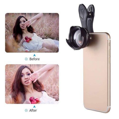 XIAOKUKU Mobile Phone Lens Set, Hd Camera 70mm Professional 2.5 Times Widened Universal External Portrait Blur Telephoto Mobile Phone Lens for iPhone Android Smartphone