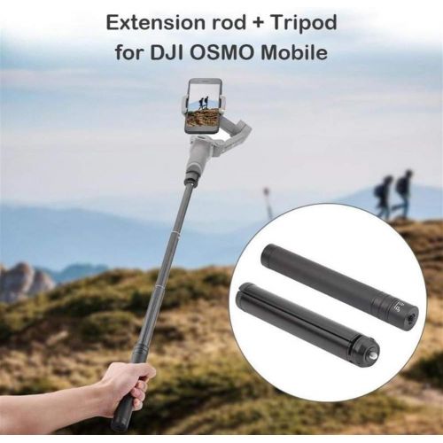  XIAOMINDIAN-HAT XIAOMINDIAN Extension Rod Pole Selfie Stick Tripod Holder Stand for DJI OSMO Mobile 2/3 for Zhiyun Feiyu Handheld Gimbal Accessories Camera Mount (Color : Tripod and Rod Set)