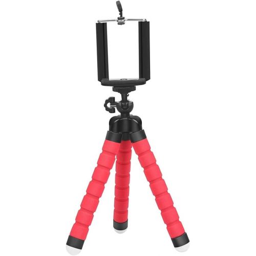  XIAOMINDIAN-HAT XIAOMINDIAN Mini Tripod Portable Flexible Sponge Octopus Stand Mount Compatible with GoPro Mobile Phone Smartphone Camera Holder Clip Stand Tripod Camera Mount (Color : Tripod Red)