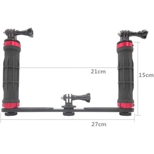  XIAOMINDIAN-HAT XIAOMINDIAN Handheld Handle Hand Grip Stabilizer Rig Underwater Scuba Diving Dive Tray Mount/LED Light for Gopro SJCAM Smartphone Camera Accessories Camera Mount (Color : Kit 2)