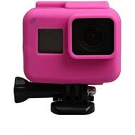 XIAOMINDIAN-HAT XIAOMINDIAN Anti-Scratch Silicon Gel Camera Protective Case Cover Shell Housing for Gopro Hero 5/6/7 Action Camera Accessories Camera Mount (Colour : Rose red)