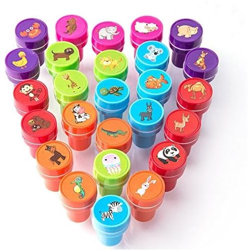  [아마존 핫딜]  [아마존핫딜]XIAOYAO Stempel Kinder Set 26 Stueck, Selbstfarbende Stempelset Tiere ab 2 Jahre