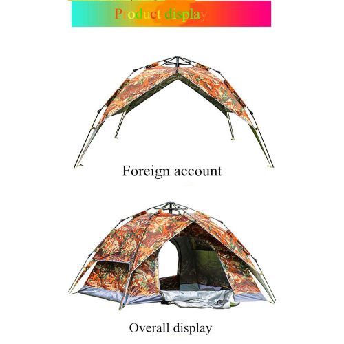  XIAYU Automatisches Zelt, Doppel-Tuer-Camping 3-4 Personen Zelt, wetterfest, Ultra-Licht, hitzegedaemmt, 3D Breathable, Dual-use