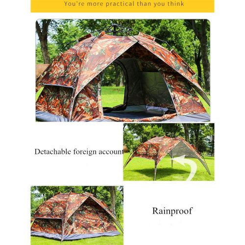  XIAYU Automatisches Zelt, Doppel-Tuer-Camping 3-4 Personen Zelt, wetterfest, Ultra-Licht, hitzegedaemmt, 3D Breathable, Dual-use