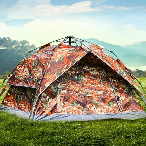  XIAYU Automatisches Zelt, Doppel-Tuer-Camping 3-4 Personen Zelt, wetterfest, Ultra-Licht, hitzegedaemmt, 3D Breathable, Dual-use