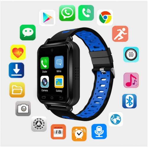  XIAYU 4g Smart Watch Fitness Tracker, Heart Rate Monitor Support Nano Sim Card Video Call Built-in High-Definition Camera Ip67 Waterproof,Red