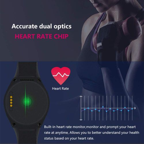  XIAYU Fitness Tracker Smart Watch, Heart Rate Monitor Hd Camera 3g Voice Call Built-in GPS Wireless Bluetooth Information Reminder Music Player,Black