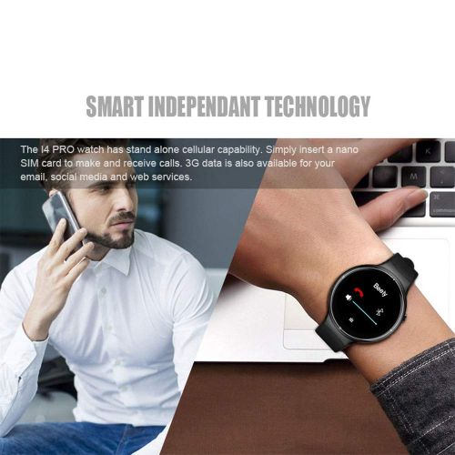  XIAYU Fitness Tracker Smart Watch, Heart Rate Monitor Built-in Voice Search Support 3g Network Sim Card WiFi GPS Bluetooth iOS Android Phone,Black