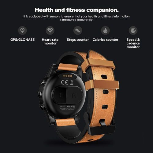  XIAYU Smart Watch Fitness Tracker, Heart Rate Monitor 1.6-inch Screen Hd Camera Support 4g Voice Video Call Wireless Bluetooth Built-in GPS,Black