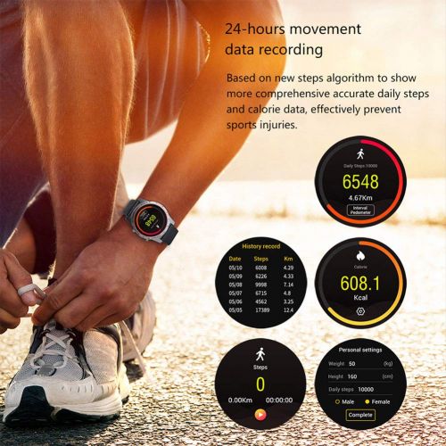  XIAYU Fitness Tracker, 3g Smart Watch Heart Rate Monitor, 1.39-inch Touch Screen Support Nano Sim Card Compatible WiFi GPS Bluetooth Pedometer,Black