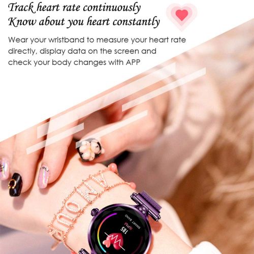  XIAYU Fitness Tracker Smart Bracelet, Heart Rate Monitor Ladies Fashion Watch Outdoor Sports Health Monitoring Pedometer Ip67 Waterproof,Purple