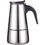 XIBLISS Stainless Steel Espresso Maker, Stovetop Espresso Maker, Coffee Maker, Moka Pot, 200ml/4 cup (espresso cup=50ml), Classic Cafe Maker, suitable for induction cookers