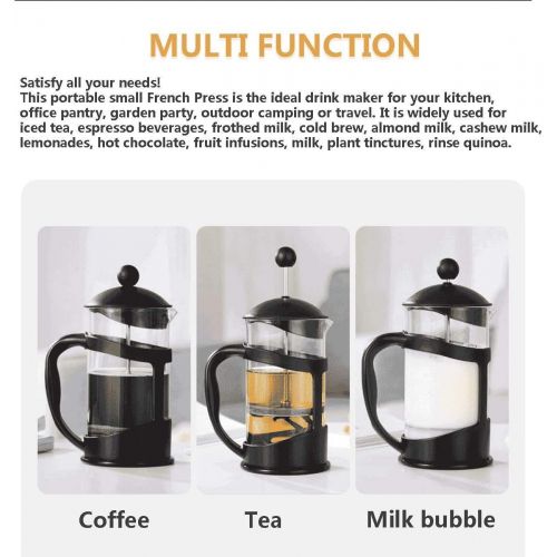  [아마존베스트]XIBLISS French Press Tea & Coffee Maker,Coffee Plunger, 27 Oz(800 ML), Black