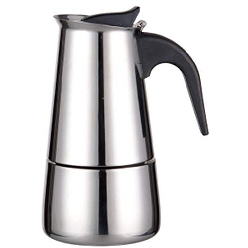  [아마존베스트]XIBLISS Stainless Steel Espresso Maker, Stovetop Espresso Maker, Coffee Maker, Moka Pot, 200ml/4 cup (espresso cup=50ml), Classic Cafe Maker, suitable for induction cookers