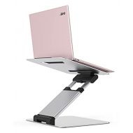 Laptop Stand for Desk, XIDU Ergonomic Sit to Laptop Holder Convertor, Portable Adjustable Height up to 21 Laptop Stands, Compatible with MacBook, All Laptops Tablets 10 17 Laptop (