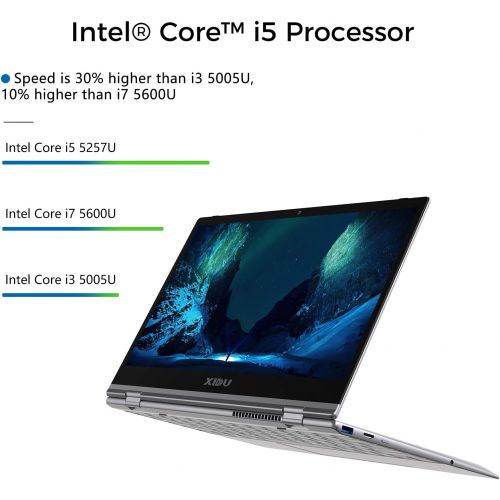  [아마존베스트]XIDU PhilBook Y13, 2 in 1 Laptop Convertible, 13.3 FHD IPS Touchscreen, Intel Core i5-5257U, 8GB RAM, 128GB SSD, Backlit Keyboard, Windows 10, Space Gray