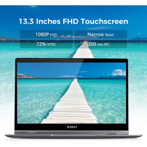  [아마존베스트]XIDU PhilBook Y13, 2 in 1 Laptop Convertible, 13.3 FHD IPS Touchscreen, Intel Core i5-5257U, 8GB RAM, 128GB SSD, Backlit Keyboard, Windows 10, Space Gray