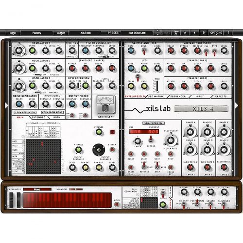  XILS lab},description:The XILS 4 is an emulation of the EMS VCS4, a prototype modular synthesizer that was never released. The EMS VCS4 is based on two integrated, interlinked and