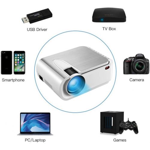  [아마존 핫딜] Projector, XINDA Mini Projector with 4600 Lumen,220 Display Video Projector.Home Theater Projector 1080P Supported,Compatible with Fire TV Stick,Smartphone,PS4,HDMI,TF,VGA,AV USB