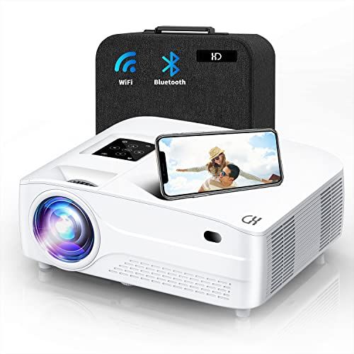  1080P Projector with WiFi and Bluetooth,XINDA 2022 Upgraded 10000 Lumen Movie Outdoor Projector 4K for 400 Display,Support 4K/4D Keystone/Dolby/Zoom,Projectors for TV Stick/iOS/And