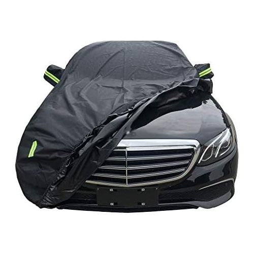  XINGP-Car Cover Car Cover Compatible with Mercedes-Benz C-Class C180 C200 C260 C300 Waterproof Rain Dust UV Breathable Universal Indoor Outdoor Car Cover (Color : Black, Size : C180)