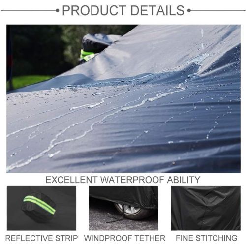  XINGP-Car Cover Car Cover Compatible with Mercedes-Benz C-Class C180 C200 C260 C300 Waterproof Rain Dust UV Breathable Universal Indoor Outdoor Car Cover (Color : Black, Size : C180)