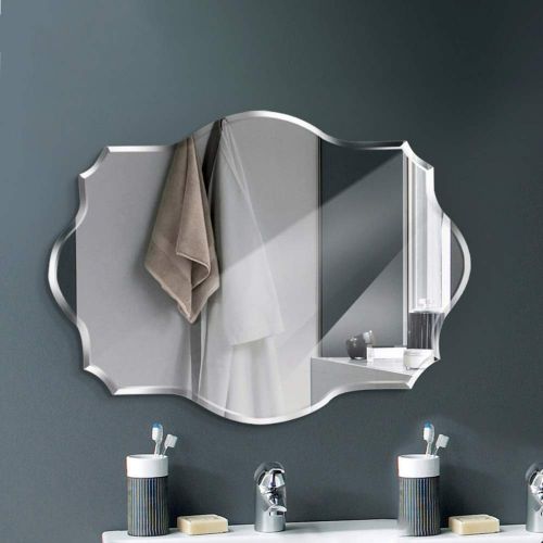  XINGZHE Bathroom Mirror- Wall-Mounted Vanity Mirror- Mirror-Vanity Mirror Decorative Wall Mirror for Bedroom/Bathroom/Hotel Makeup Mirror (Size : 50cm)