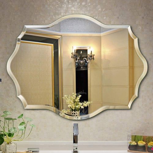  XINGZHE Bathroom Mirror- Wall-Mounted Vanity Mirror- Mirror-Vanity Mirror Decorative Wall Mirror for Bedroom/Bathroom/Hotel Makeup Mirror (Size : 50cm)