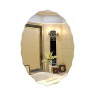XINGZHE Bathroom Mirror-Wall-Mounted Oval Vanity Mirror- Modern Minimalist Wavy Mirror-Vanity Mirror Decorative Wall Mirror for Bedroom/Bathroom/Hotel 3 Sizes Makeup Mirror (Size :