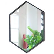 XINGZHE Bathroom Mirror-Wrought Iron Frame Mirror Decorative Wall Mirror for Bedroom/Bathroom/Hotel Thickness 3 Sizes Makeup Mirror (Color : Black, Size : 50x70cm)
