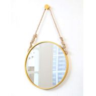 XINGZHE Bathroom Mirror- Wall-Mounted Vanity Mirror- Round Iron Border Mirror-Vanity Mirror Decorative Wall Mirror for Bedroom/Bathroom/Hotel Makeup Mirror (Color : Gold, Size : 60