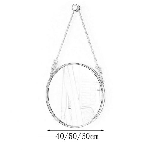  XINGZHE Bathroom Mirror- Wall-Mounted Vanity Mirror- Round Iron Border Mirror-Vanity Mirror Decorative Wall Mirror for Bedroom/Bathroom/Hotel Makeup Mirror (Color : Gold, Size : 60